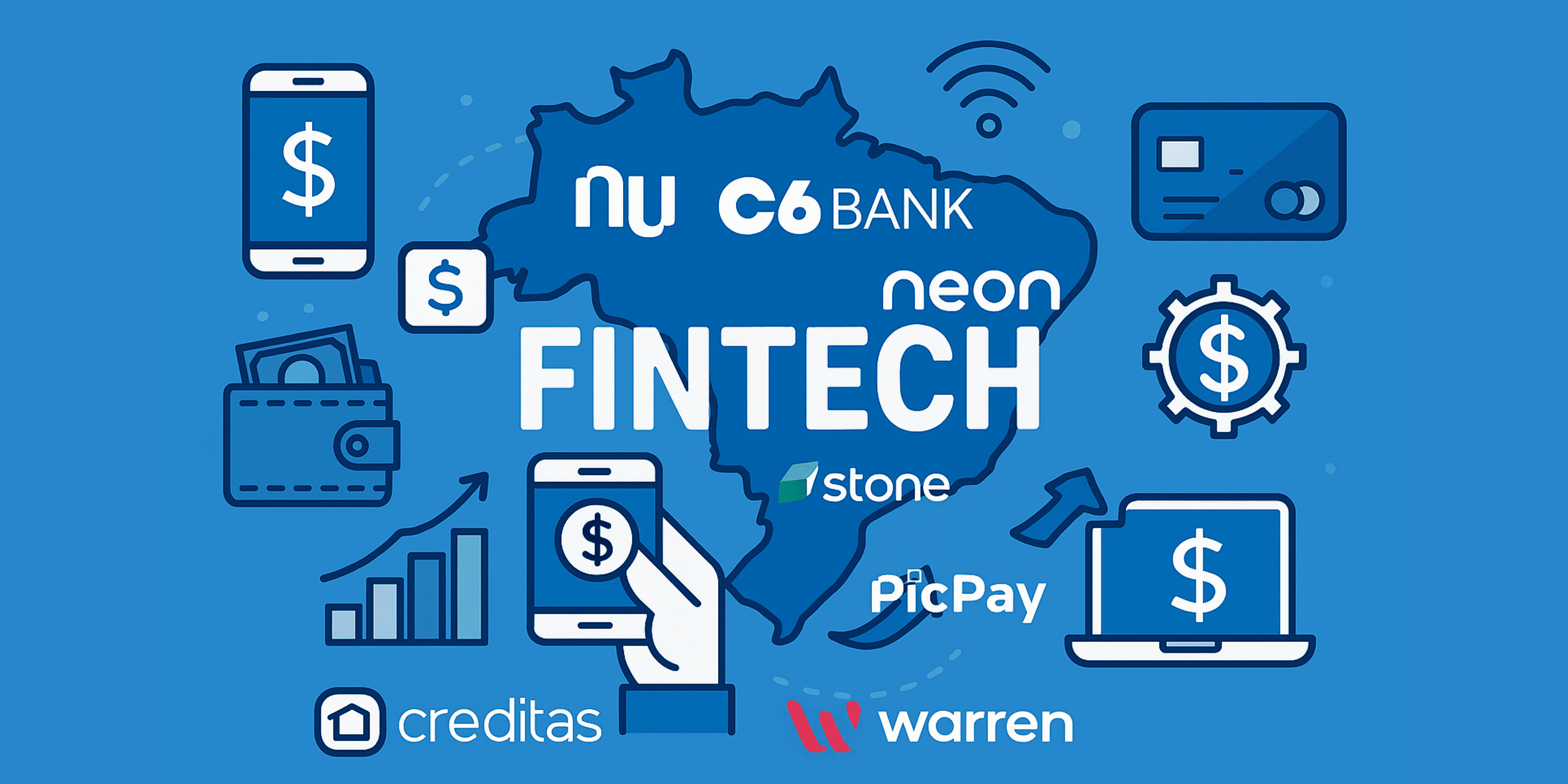 Diversas fintechs brasileiras em destaque